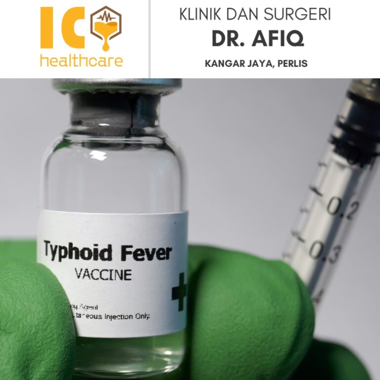 vaksin typhoid dan haji di klinik dan surgeri dr. afiq